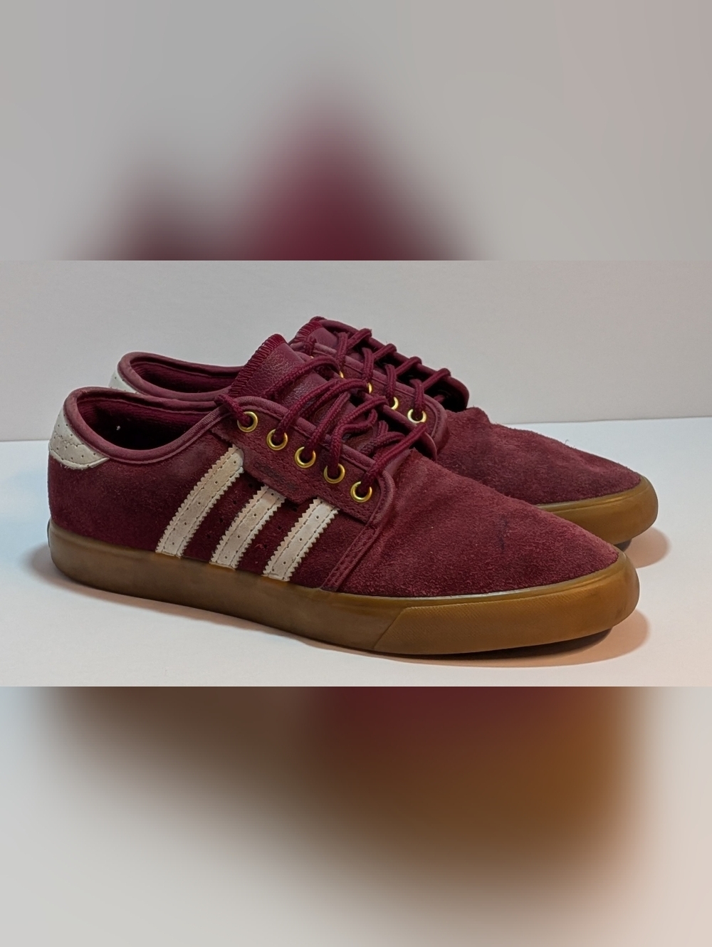 Adidas Originals Seeley Burgundy Suede Gum Sole Sneakers Men’s Size 7